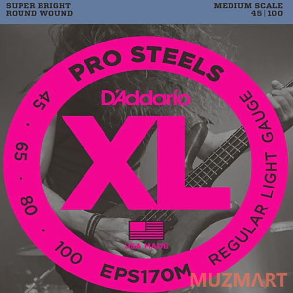 D'Addario EPS170M Струны для 4-струнной бас-гитары