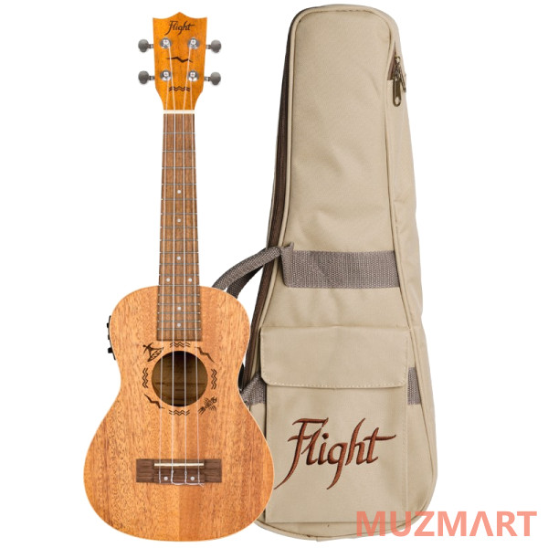 Flight DUC 323 EQ MAH/ MAH Укулеле концерт с чехлом