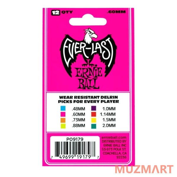 Ernie Ball 9179 Медиатор Everlast делриновый нескользящий