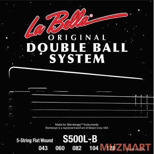 La Bella S500L-B Double Ball Комплект струн для 5-струнной бас-гитары