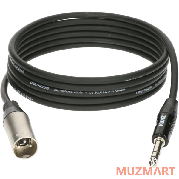 Klotz GRG1MP06.0 GREYHOUND Микрофонный кабель XLR / Jack, 6 м