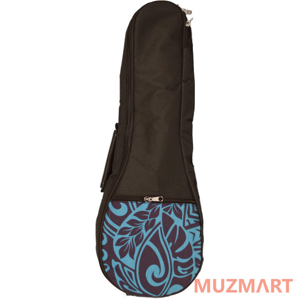 KALA UB-BL KALA SOPRANO PADDED UKULELE BAG, BLUE PATTERN Чехол для укулеле сопрано