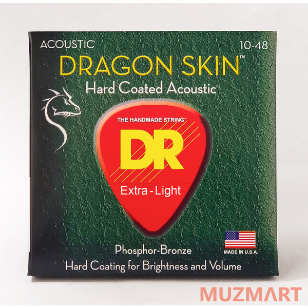 DR DSA-10 DRAGON SKIN Струны для акустической гитары