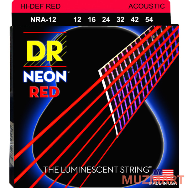 DR NRA-12 HI-DEF NEON Струны для акустической гитары