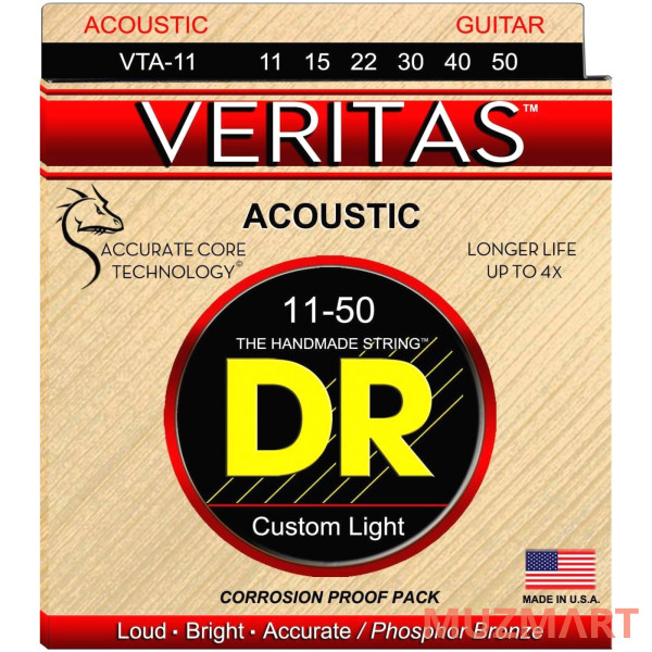 DR VTA-11 VERITAS Струны для акустической гитары