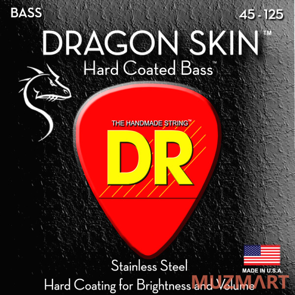 DR DSB5-45 DRAGON SKIN Струны для 5-струнной бас-гитары