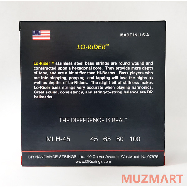 DR MLH-45 LO-RIDER Струны для бас-гитары