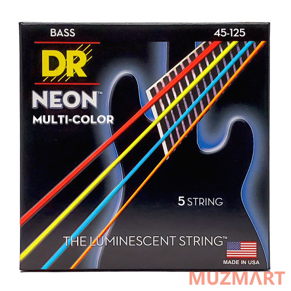 DR NMCB5-45 - HI-DEF NEON Струны для 5-струнной бас-гитары