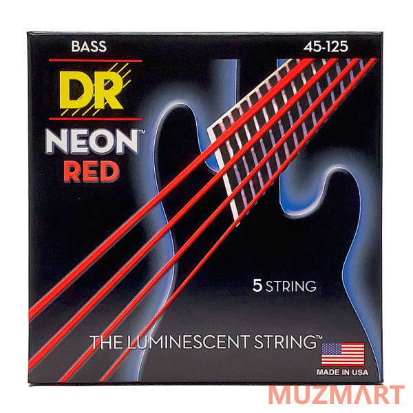 DR NRB5-45 HI-DEF NEON Струны для 5-струнной бас-гитары