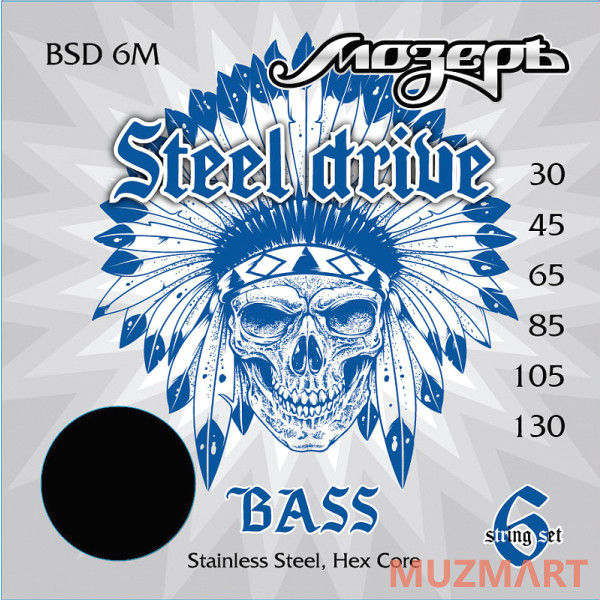 Мозеръ BSD 6M - Medium, Сталь ФРГ Струны для 6-струнной бас-гитары