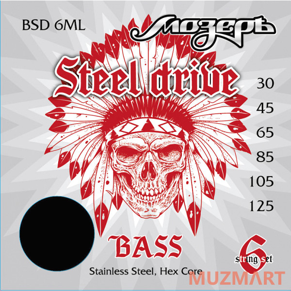 Мозеръ BSD 6ML - Medium-Light Струны для 6-струнной бас-гитары