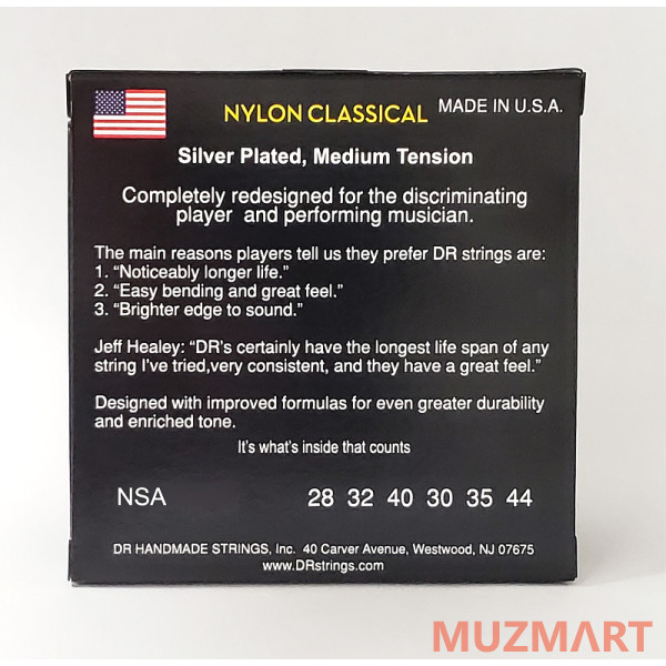 DR NSA - CLASSICAL NYLON Cтруны для классической гитары