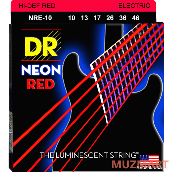 DR NRE-10 HI-DEF NEON Струны для электрогитары