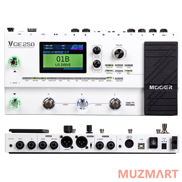 Mooer GE250 Гитарный процессор эффектов с педалью экспрессии