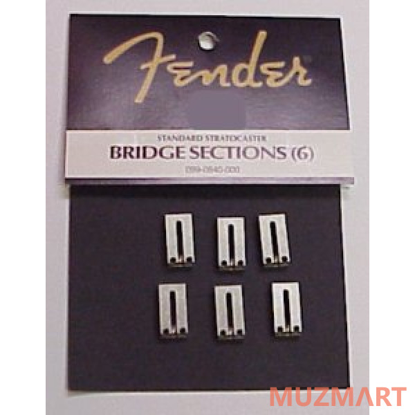 Fender BRIDGE SECTION AMERICAN STD STRAT Комплект из шести стальных седел