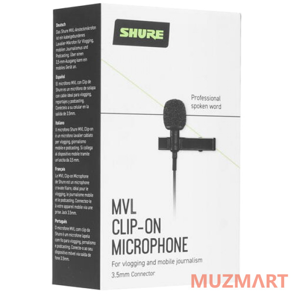 Shure MOTIV MVL-3.5MM Конденсаторный петличный микрофон