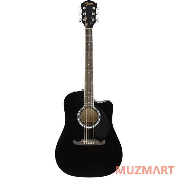 Fender FA-125CE Dreadnought, Black Электроакустическая гитара