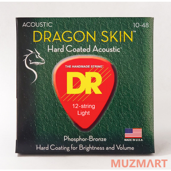 DR DSA-10/12 DRAGON SKIN Струны для 12-струнной акустической гитары