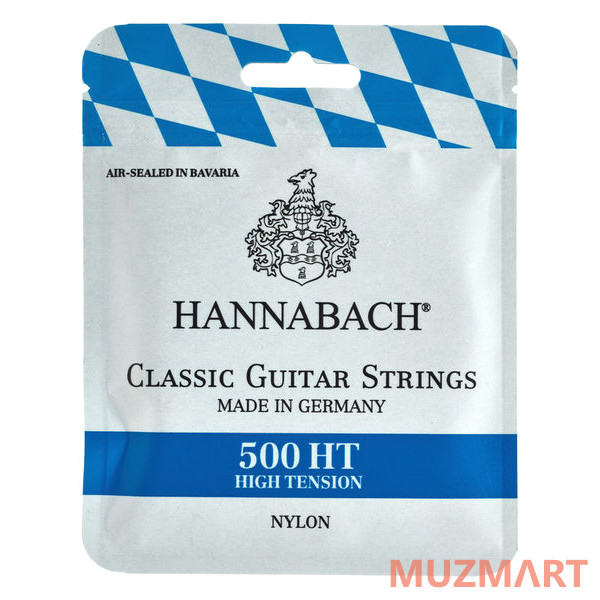 Hannabach 500HT Комплект струн для классической гитары, сильное натяжение