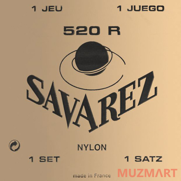 Savarez 520R Carte Rouge Комплект струн для классической гитары, посеребренные, нормальное натяжение.