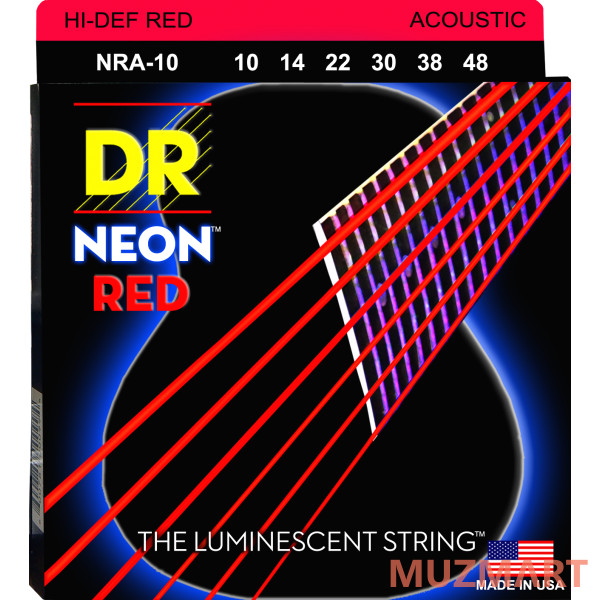 DR NRA-10 HI-DEF NEON Струны для акустической гитары