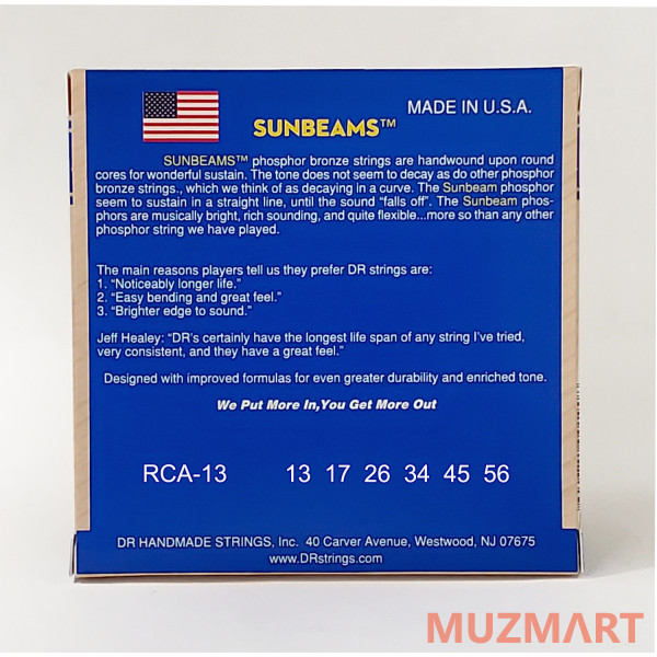 DR RCA-13 SUNBEAM Струны для акустической гитары