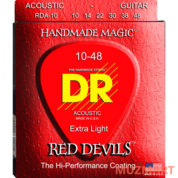 DR RDA-10 RED DEVILS Струны для акустической гитары