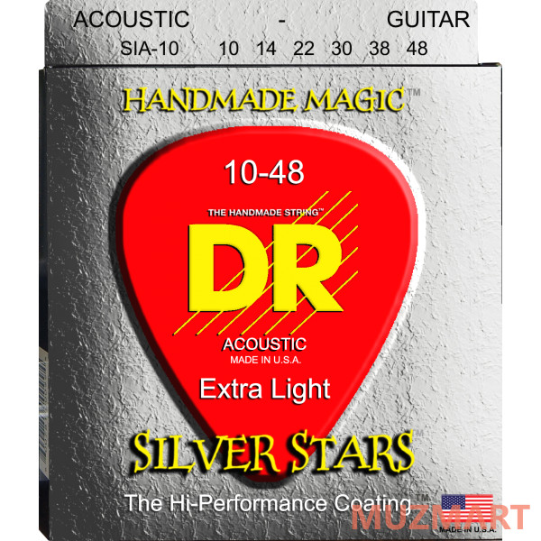 DR SIA-10 SILVER STARS Струны для акустической гитары