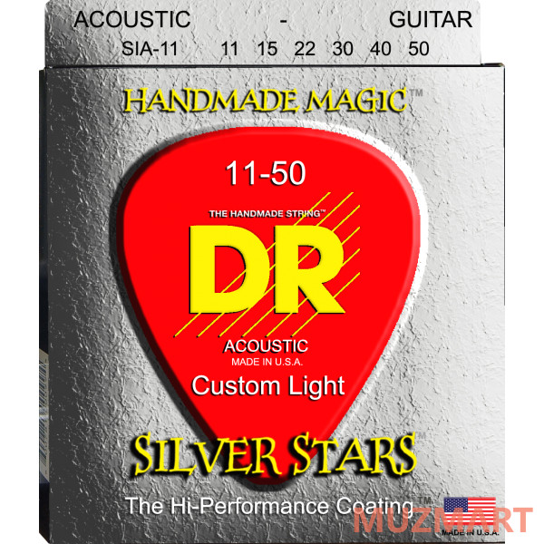 DR SIA-11 SILVER STARS Струны для акустической гитары