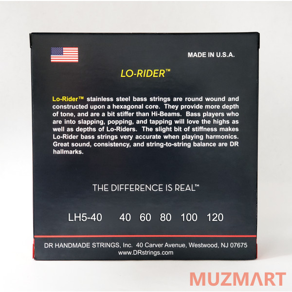DR LH5-40 LO-RIDER Струны для бас-гитары