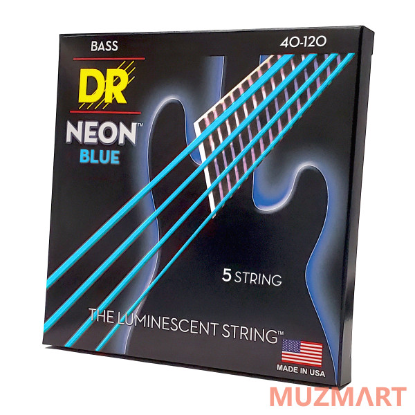 DR NBB5-40 HI-DEF NEON Струны для 5-струнной бас-гитары