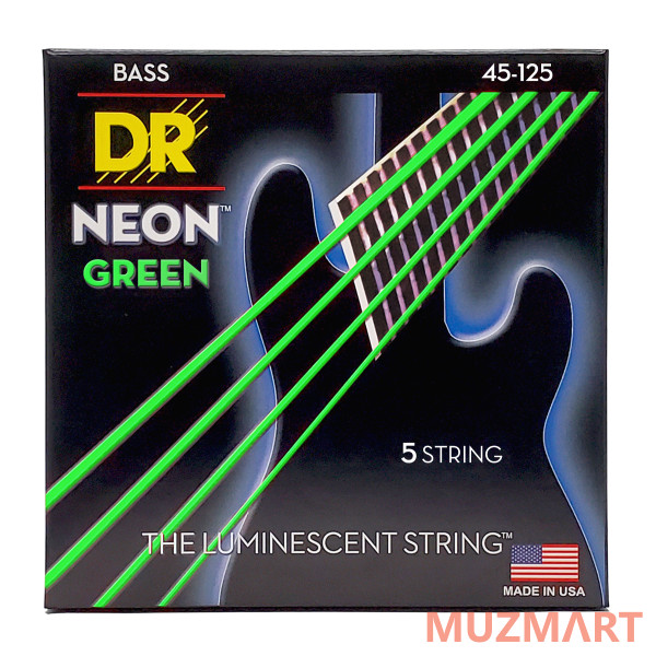 DR NGB5-45 HI-DEF NEON Струны для 5-струнной бас-гитары