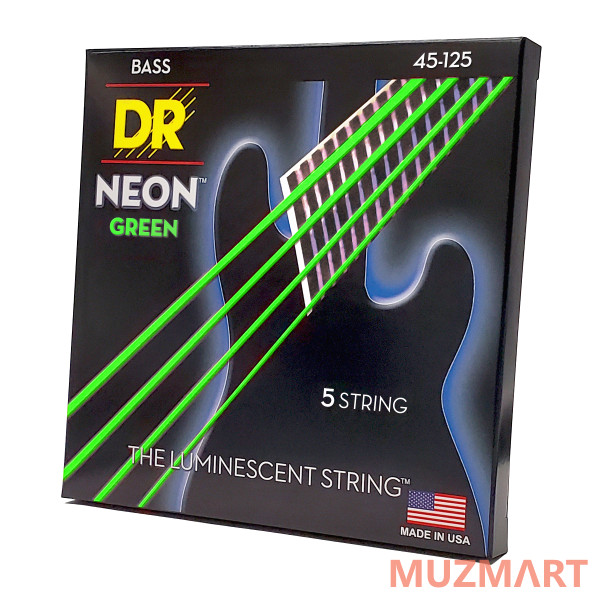 DR NGB5-45 HI-DEF NEON Струны для 5-струнной бас-гитары
