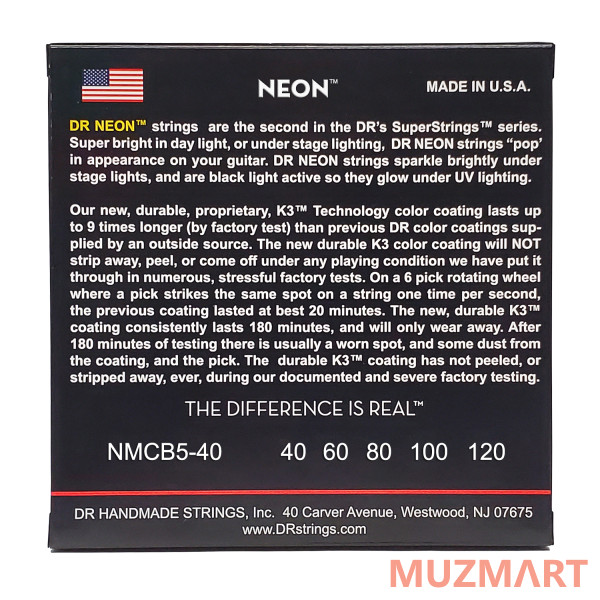 DR NMCB5-40 Струны для 5-струнной бас-гитары