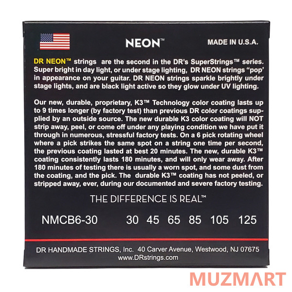 DR NMCB6-30 Струны для 6-струнной бас-гитары