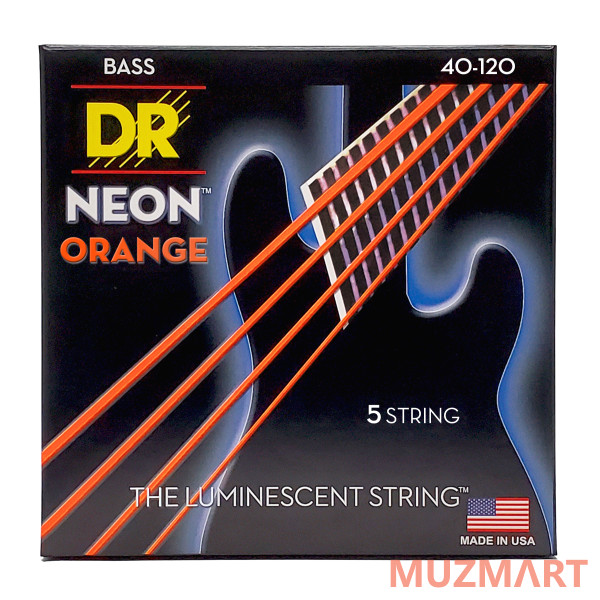 DR NOB5-40 HI-DEF NEON Струны для 5-струнной бас-гитары