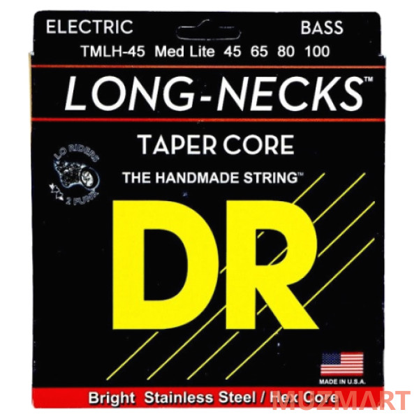 DR TMLH-45 LONG NECKS Струны для 4-струнной бас-гитары