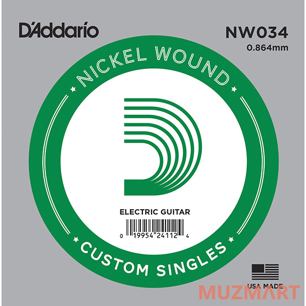 D'Addario NW034 Одиночная струна для электрогитары