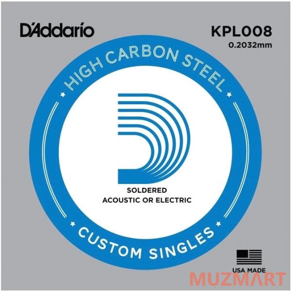 D'Addario KPL008 Одиночная струна для электрогитары