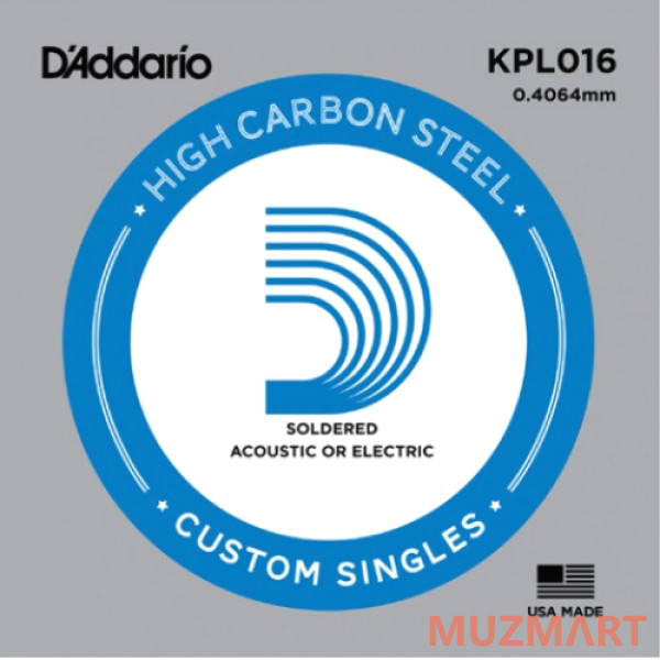 D'Addario KPL016 Одиночная струна для электрогитары