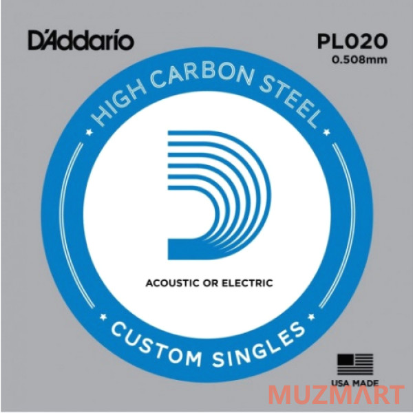 D'Addario KPL020 Одиночная струна для электрогитары