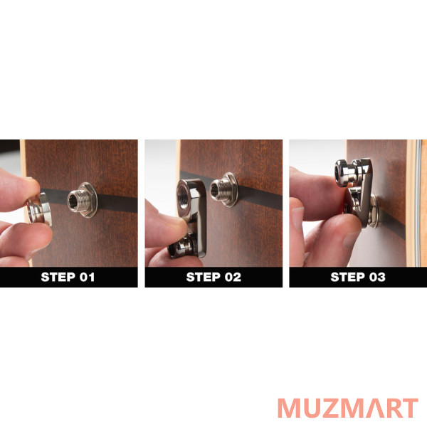 MusicNomad MN270 Acousti-Lok Адаптер-стреплок для установки на аудиоразъем с резьбой 3/8" x 32