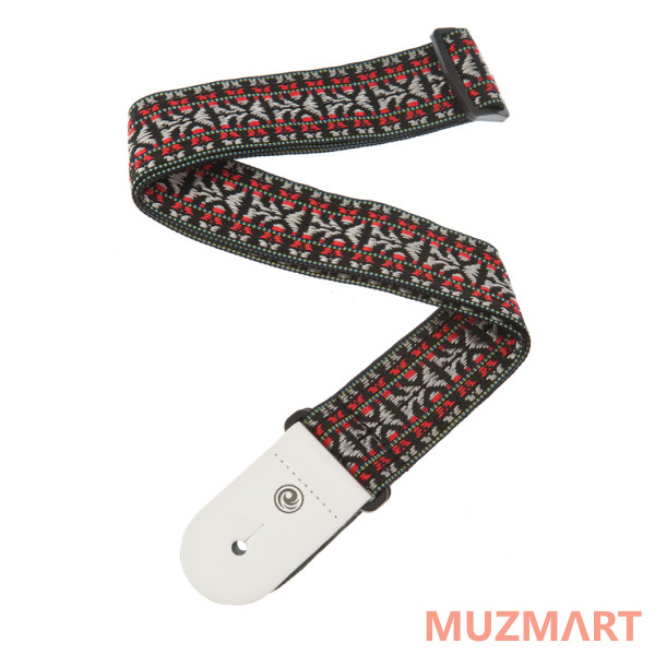 Planet Waves 50G01 Woven Ремень для гитары текстильный, без наплечника, рисунок "Hootenanny Red"