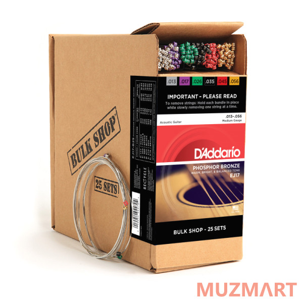 D'Addario EJ17-B25 Струны для акустической гитары (25 комплектов)
