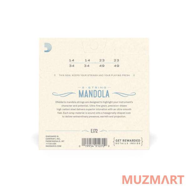 D'Addario EJ72 Струны для мандолины