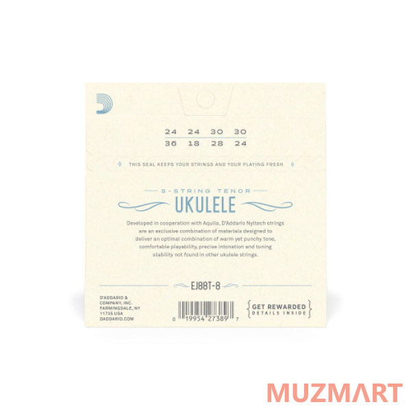 D'Addario EJ88T-8 Струны для укулеле тенор