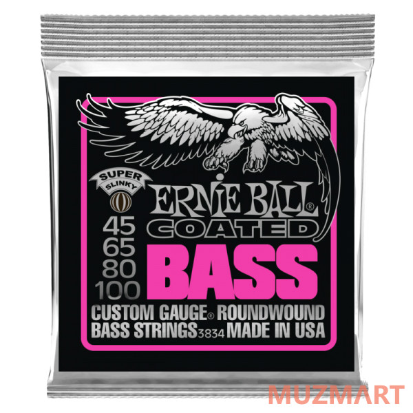 Ernie Ball P03834 Coated Super Струны для бас-гитары