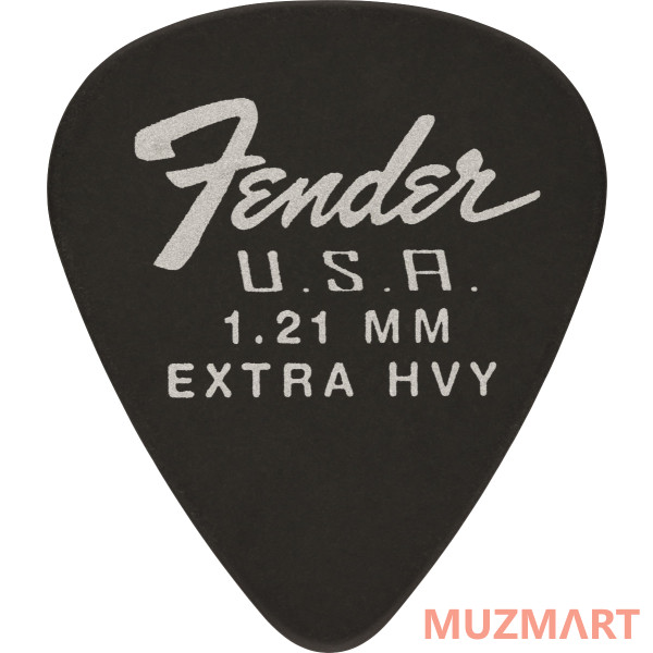 Fender 351 Dura-Tone 1.21 12 PK BLK Медиатор, 1.21 мм