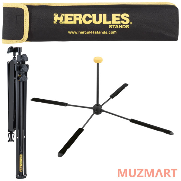 Hercules DS460BP Компактная стойка для флейты с нижним C в комплекте со складным пюпитром в чехле