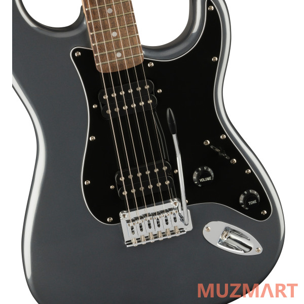 Squier Affinity Stratocaster HH LRL Charcoal Frost Metallic Электрогитара